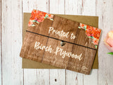 Floral wood style Wish bracelet - Sending you a virtual hug