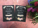 Pregnancy Journey & Reality Cards ® Chalkboard Floral