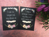 Pregnancy Journey & Reality Cards ® Chalkboard Floral