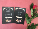 Baby Journey Cards ® Chalkboard Floral