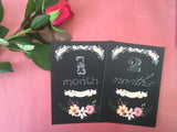 Baby Journey Cards ® Chalkboard Floral