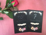 Baby Journey Cards ® Chalkboard Floral