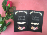 Baby Journey Cards ® Chalkboard Floral