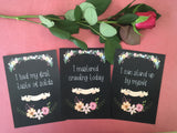 Baby Journey Cards ® Chalkboard Floral