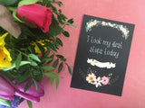 Baby Journey Cards ® Chalkboard Floral