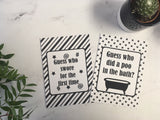 Twin -Multiples Alternative Baby Journey Cards ® Monochrome