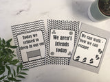 Twin -Multiples Alternative Baby Journey Cards ® Monochrome