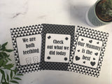 Twin -Multiples Alternative Baby Journey Cards ® Monochrome