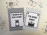 Premature Baby Journey Cards ® Monochrome