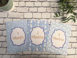 Blue Retro Baby Journey Cards ®