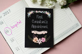 IVF Journey Cards ® Chalkboard Floral