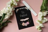 IVF Journey Cards ® Chalkboard Floral