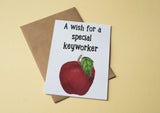 A6 Postcard Print  -  Keyworker Apple