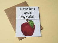 A6 Postcard Print  -  Keyworker Apple