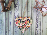 Wooden Heart Ornament Tropical - You Got This