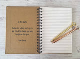 Kraft Lined Notepad -  Flamingo