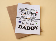 A6 Postcard Print - Special Person to be our Daddy