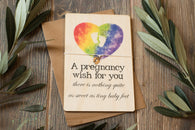 Printed Wooden Wish Bracelet - Rainbow Pregnancy Wish