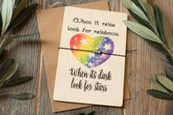 Printed Wooden Wish Bracelet - Look for Rainbows