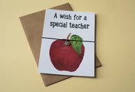 A6 postcard print - Teacher Apple