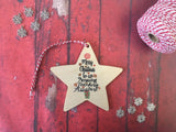 Wooden Star Ornament - Merry Christmas to an Amazing Teaching Assistant