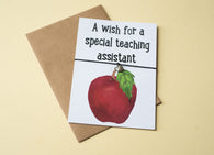 A6 postcard print - Teaching Assistant Apple