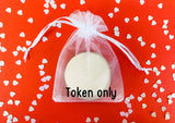 Wooden token - Cuddle Token Valentines Rainbow