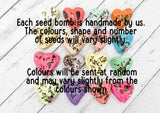 Wildflower seed bomb - Custom wording & heart shaped seed bomb