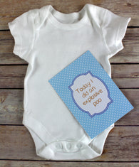 Blue Retro Alternative Baby Journey Cards ®