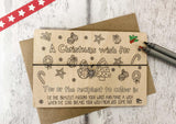 Wish bracelet - Xmas Doodle Wish for an amazing Dad