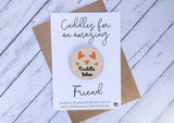 Wooden cuddle Token - Cuddles for an amazing Friend