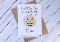 Wooden cuddle Token - Cuddles for an amazing Mum