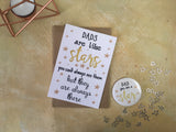 A6 postcard print - Dads Are Like Stars