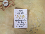 A6 postcard print - Dads Are Like Stars