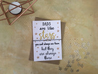 A6 postcard print - Dads Are Like Stars