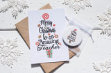 Christmas Tree Teacher A6 Postcard