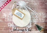Dark Wood Circle Decoration - child's name unicorn