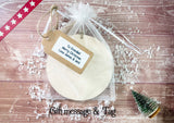 Dark Wood Circle Decoration - family personalised presents