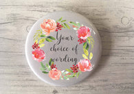 Personalised Badge Floral Wreath