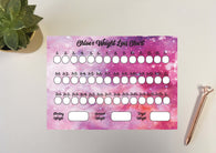 Weight loss Chart Pink Galaxy