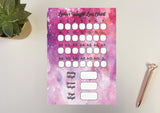 Weight loss Chart Pink Galaxy