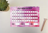 Weight loss Chart Pink Galaxy