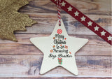 Ceramic Hanging Star - Merry Christmas to an Amazing Step Brother