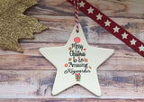 Ceramic Hanging Star - Merry Christmas to an Amazing Keyworker