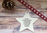 Ceramic Hanging Star - Merry Christmas to an Amazing Teaching Assistant