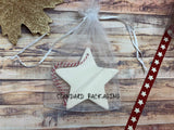 Ceramic Hanging Star Decoration Xmas rainbow - baby's first xmas