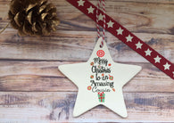 Ceramic Hanging Star - Merry Christmas to an amazing Cousin