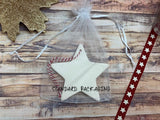 Ceramic Hanging Star Decoration First xmas as mr & mrs Tree