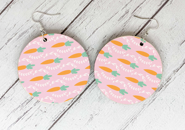 Easter Earrings pink carrot