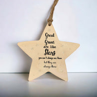 Great Grans are like stars wooden ornament